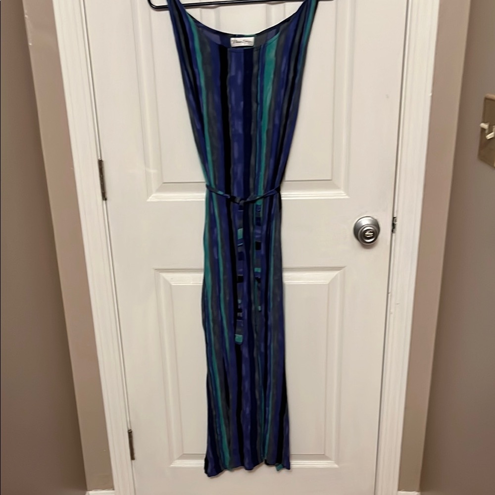 Striped Blue and Green cover up